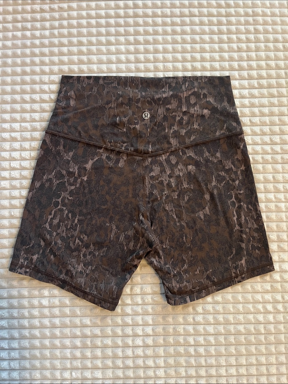 lululemon athletica Brown Animal-Print High-Rise Athletic Shorts